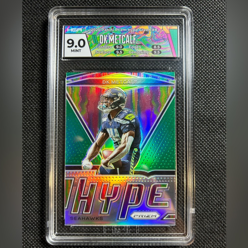 2020 Panini Prizm DK METCALF Hype Green PRIZM #8 Seattle Seahawks HGA 9 Mint